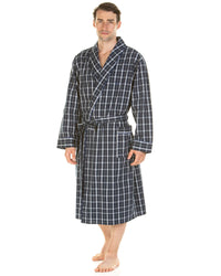 Haigman Mens 100% Poplin Cotton Dressing Gown