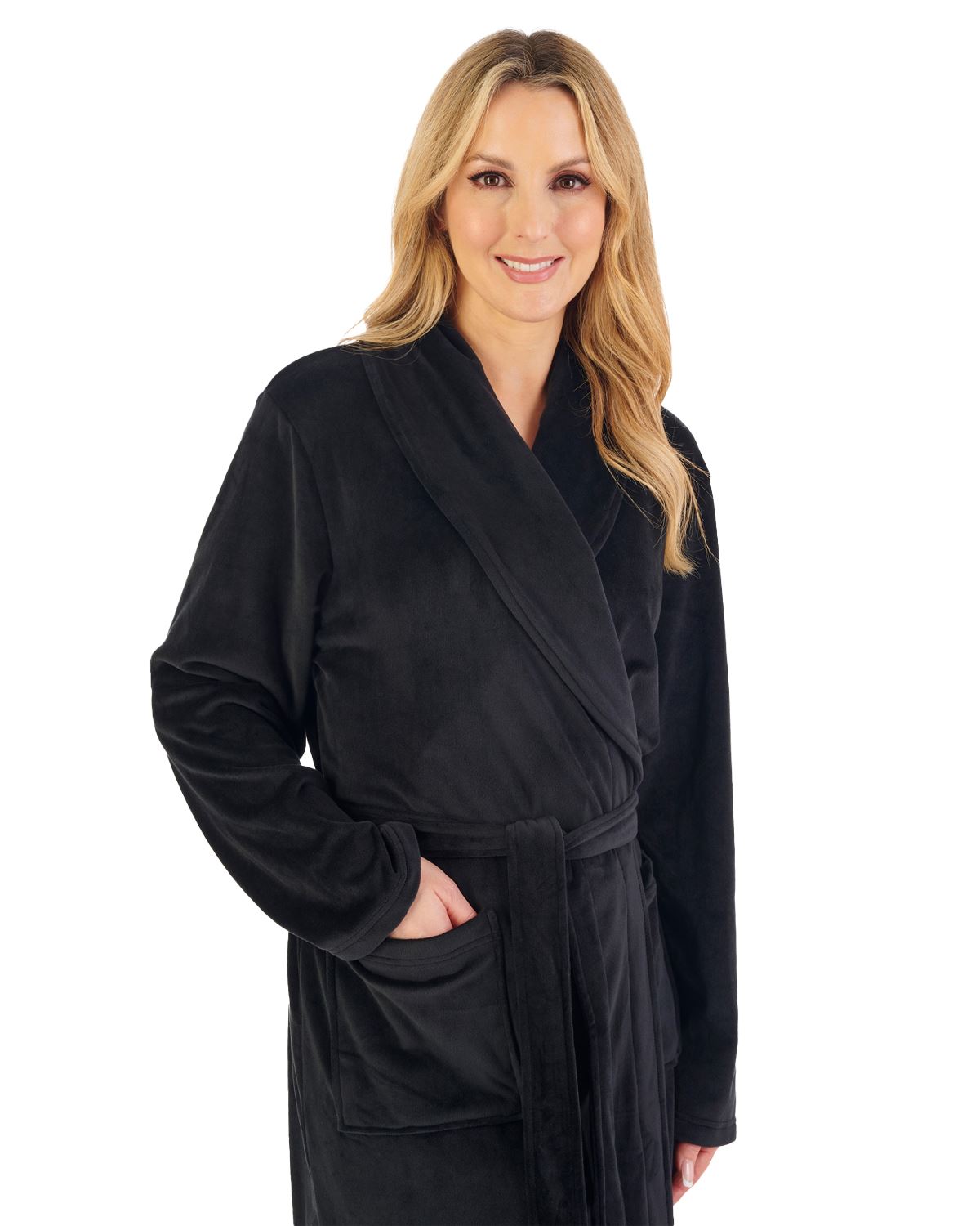 Slenderella Womens Super Soft Stretch Fleece Dressing Gown