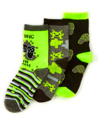 6 Pairs Boys Gaming & Space Ankle Socks