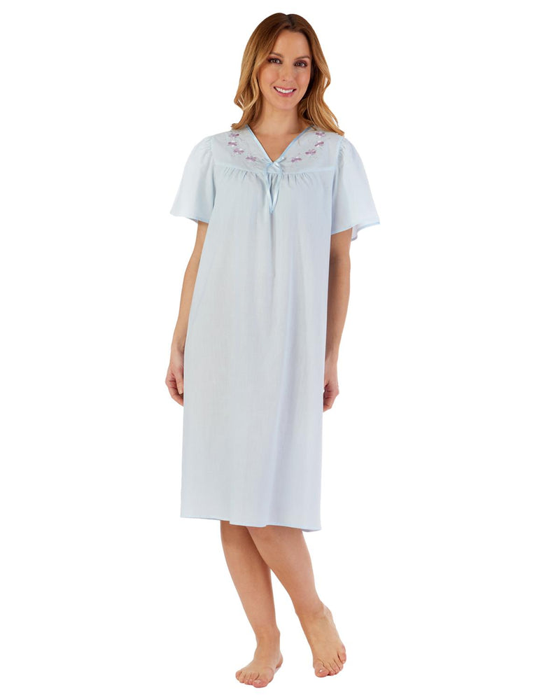 Slenderella Womens Open Back Polycotton Nightie