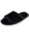 SlumberzzZ Womens Fluffy Open Toe Slippers