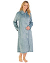 Slenderella Womens Embossed Button Dressing Gown