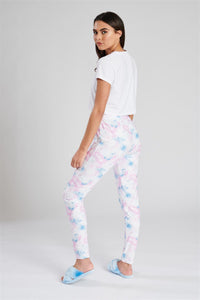 Loungeable Womens Pastel Tie Dye Pyjamas