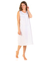 La Marquise Womens Emily Dot Sleeveless Woven Nightdress