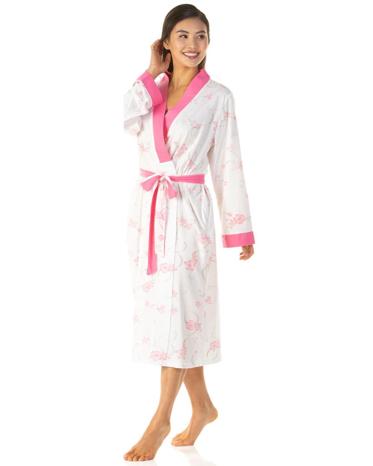 Lady Olga Womens Jersey Floral Dressing Gown