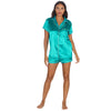 Slumber Party Womens Satin Short Pyjamas