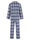 Walker Reid Mens Brushed Cotton Blue Check Pyjamas