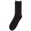 Womens 6 Pack Black Bamboo Frilly Socks