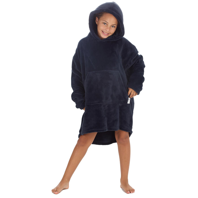 Huggable Kids Plain Oversized Fleece Hoodie