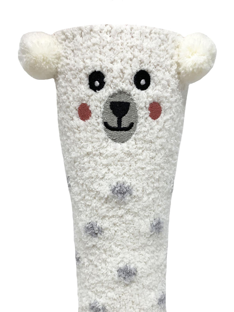 Bramble Womens Polar Bear Fluffy Socks Gift Box