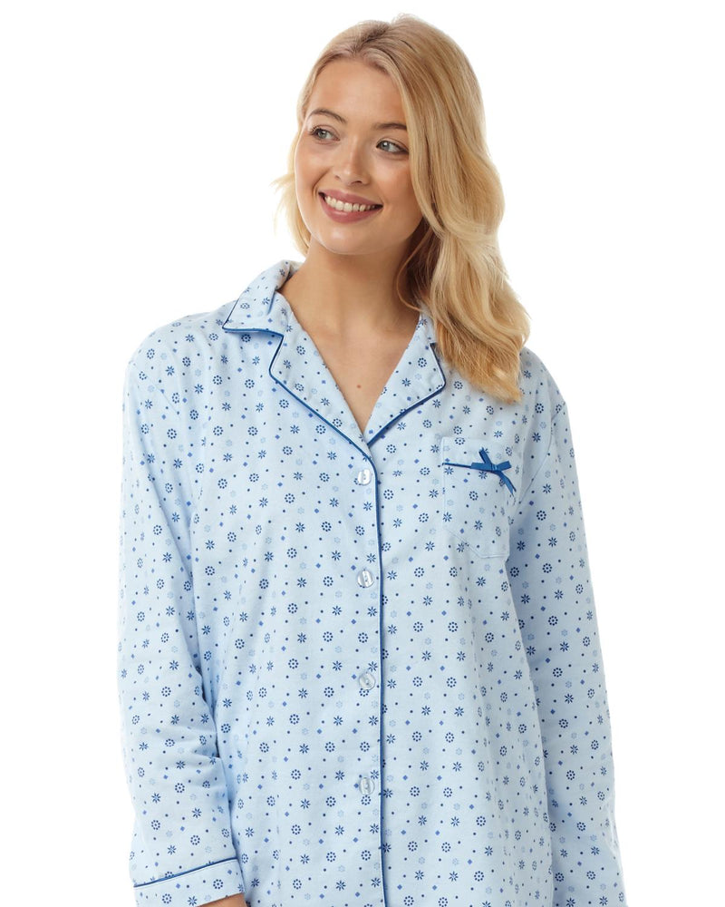 Lady Olga Womens Holly Winceyette Long Sleeve Pyjamas