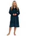 Slumber Hut Womens Wave Effect Zip Dressing Gown