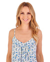 Slenderella Womens 44" Classic Floral Jersey Chemise