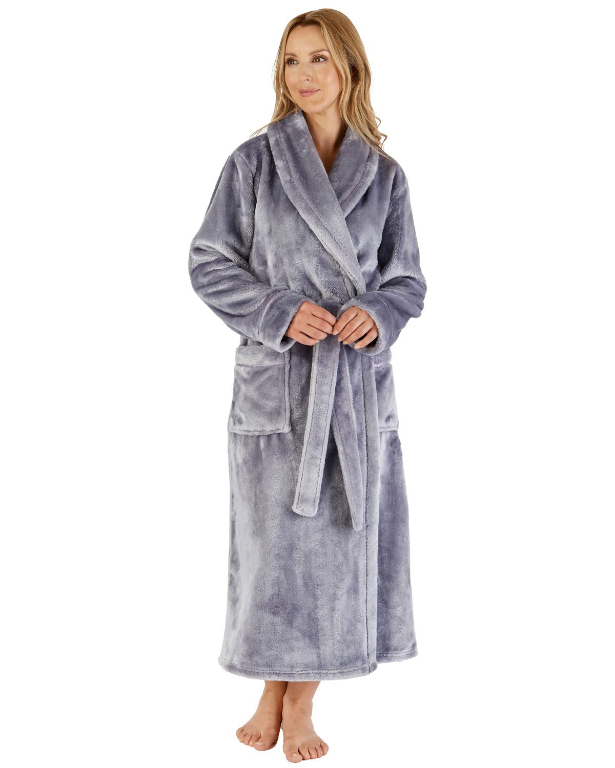 Slenderella Womens Luxury Flannel Fleece 48" Robe