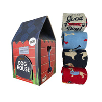 Boxt Socks Mens 4 Pack Dog House Gift Set