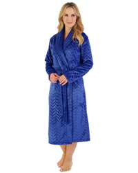 Slenderella Womens Embossed Wrap Dressing Gown