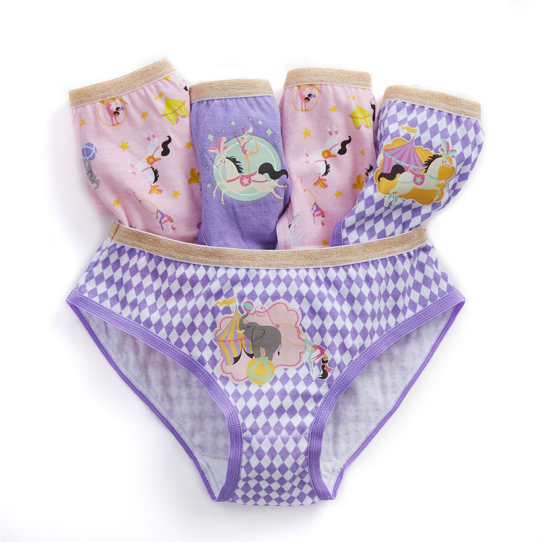 Girls 15 Pairs Multipack Cotton Knickers