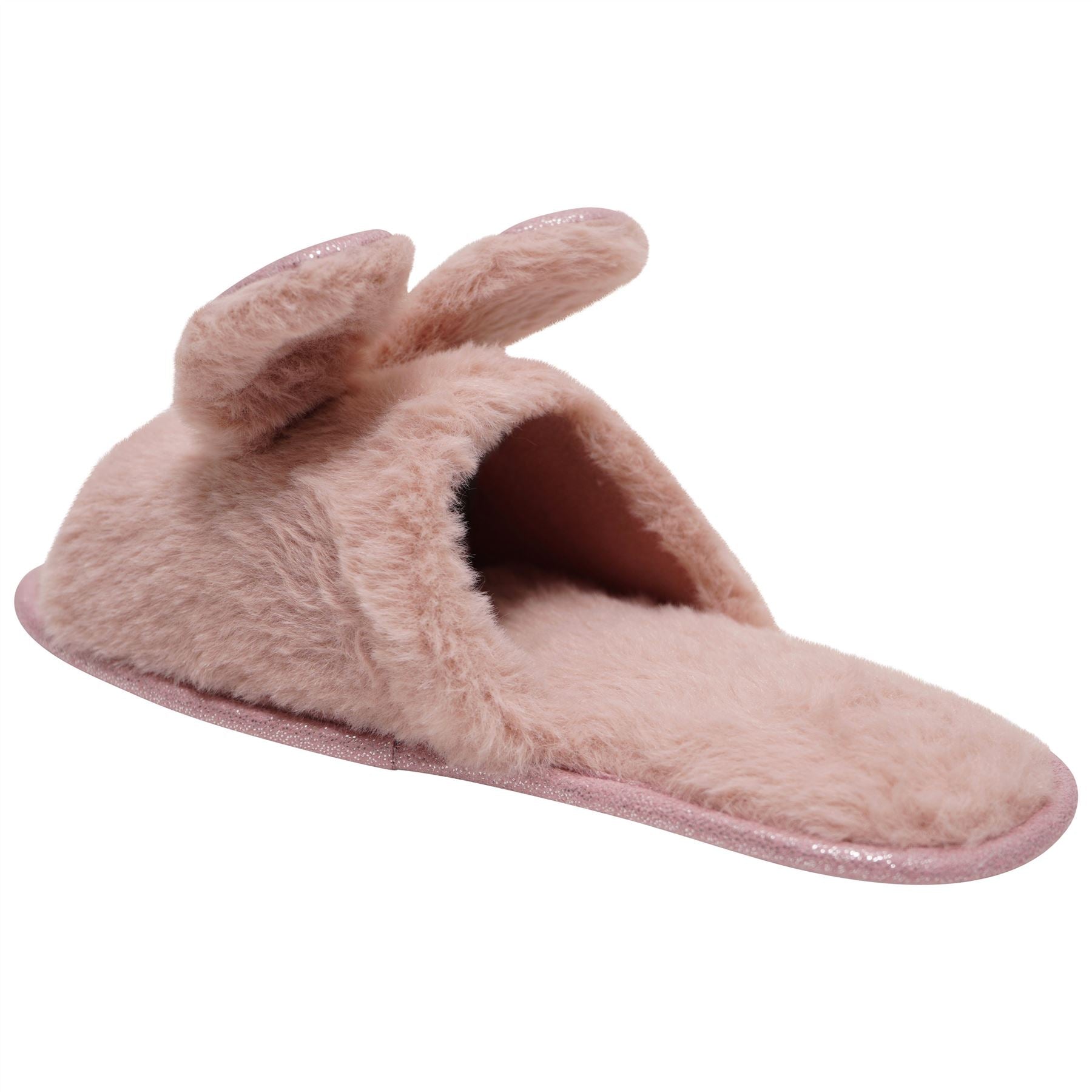 Loungeable Womens Fur Bunny Ear Slippers