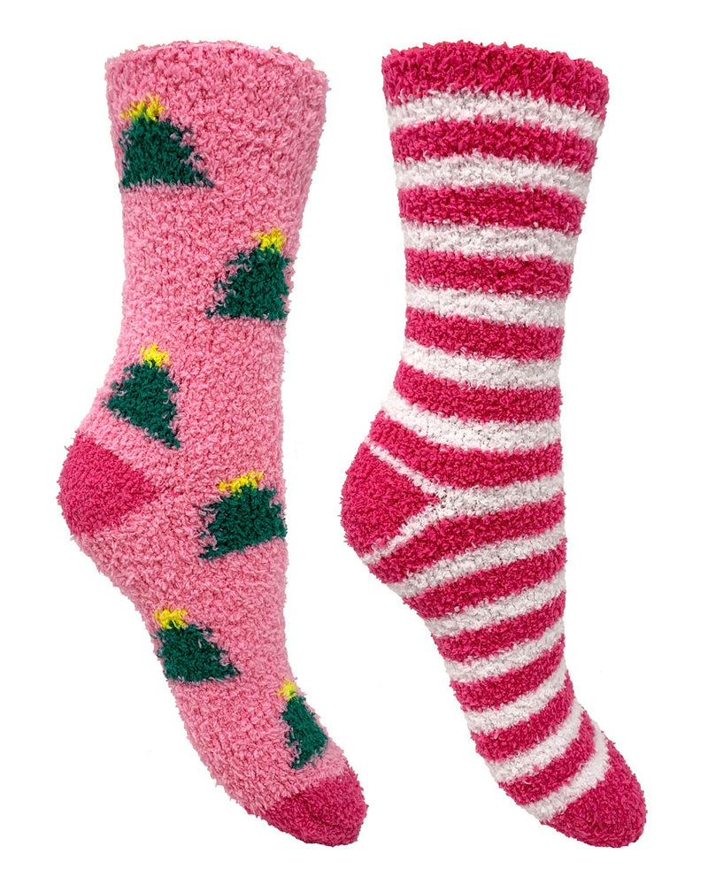 Nice Socks Womens 2 Pack Christmas Tree Cosy Socks