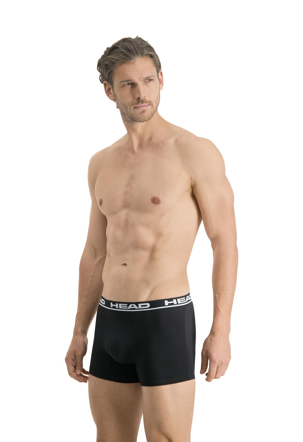 HEAD Mens 2 Pack Cotton Boxer Shorts