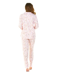 Sue Marks Womens Flower Spray Button Pyjamas