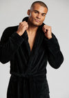 Loungeable Mens Shawl Collar Fleece Dressing Gown