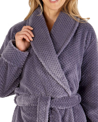 Slenderella Womens 52" Waffle Fleece Wrap Dressing Gown