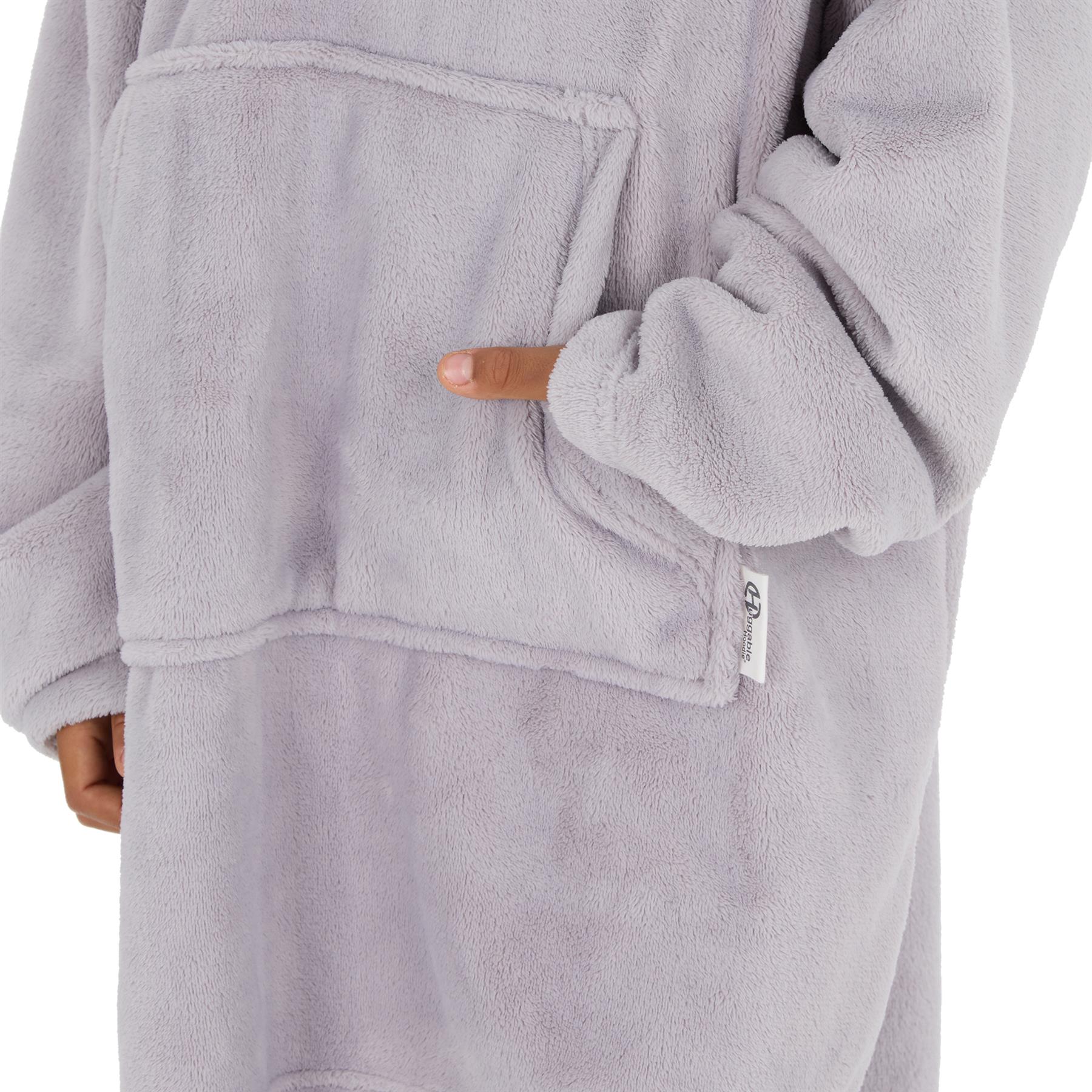 Huggable Kids Plain Oversized Fleece Hoodie