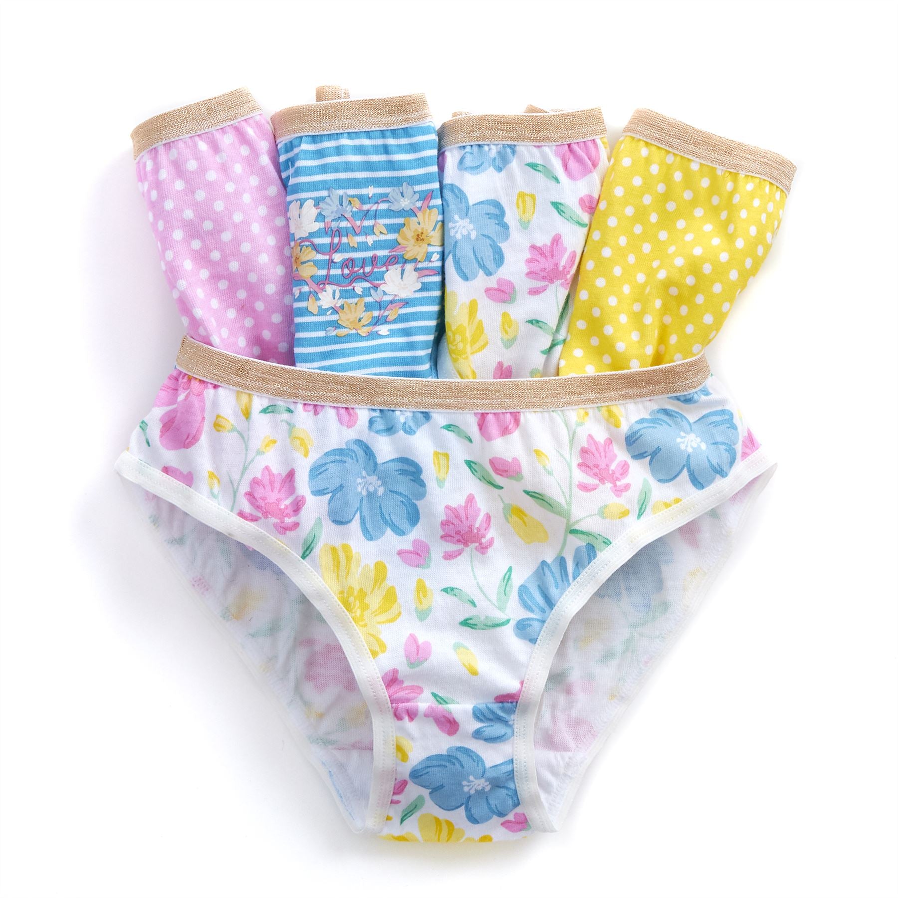 Girls 15 Pairs Multipack Cotton Knickers