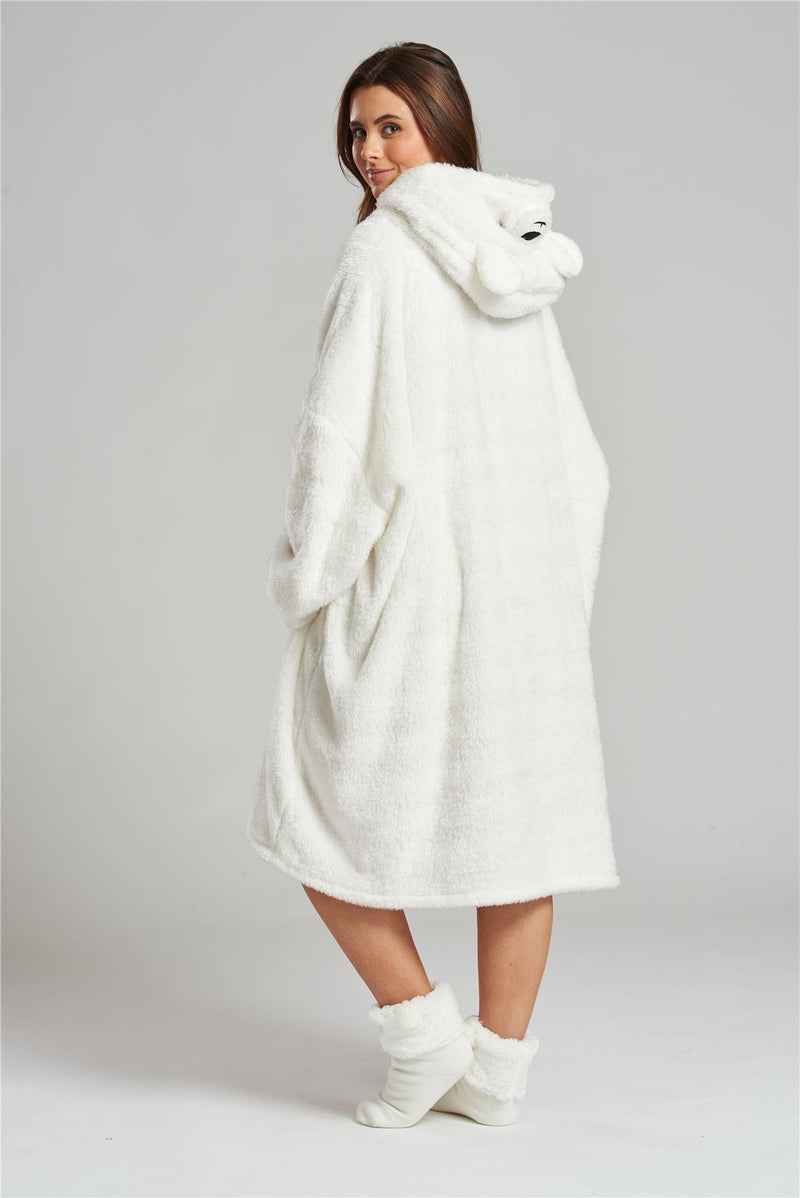 Loungeable Womens Polar Bear Snuggle Hoodie