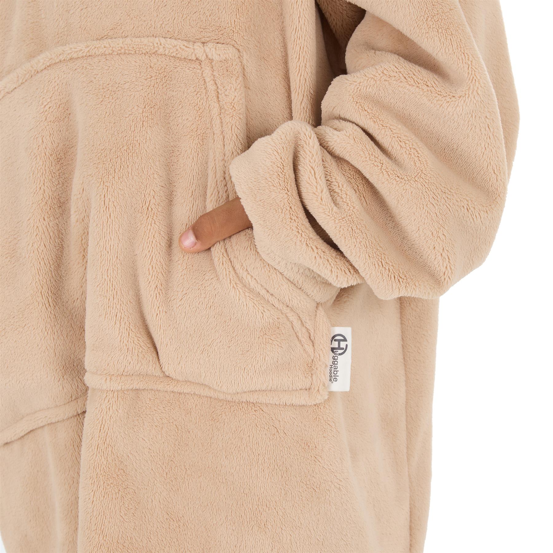 Huggable Kids Plain Oversized Fleece Hoodie