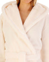 Slenderella Womens Luxury Flannel Fleece 46" Hooded Robe