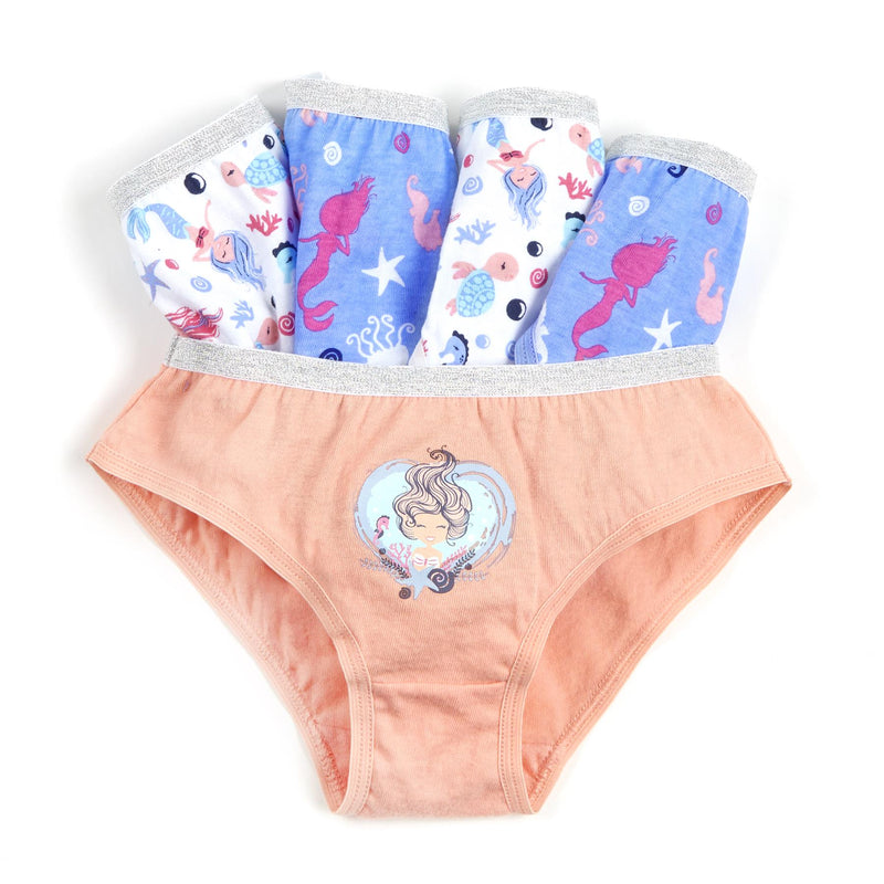 5 Pairs Girls Mermaid Cotton Knickers