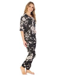 Gaspé Womens Satin Floral Pyjamas