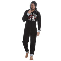 Mens Varsity Fleece Hooded Onesie