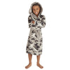 Boys Grey Camo Dressing Gown