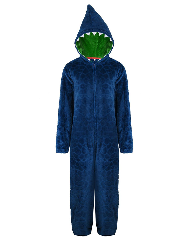 Loungeable Mens Navy Dinosaur Onesie