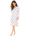 Sue Marks Womens Misty Dots Long Sleeve Nightie