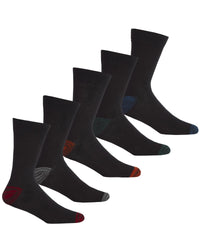 Pierre Roche 5 Pairs Mens Marl Heel & Toe Socks