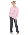 Foxbury Girls Pink Giraffe Jersey Pyjamas