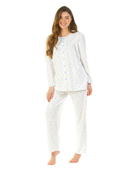 La Marquise Womens Flower Leaf Cuddleknit Pyjamas