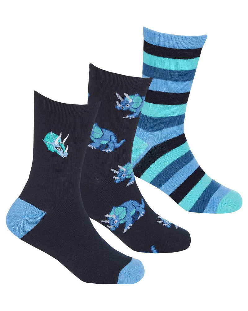 6 Pairs Boys Bamboo Dinosaur Socks