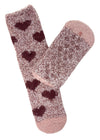 Bramble Womens 2 Pack Berry Heart Fluffy Socks