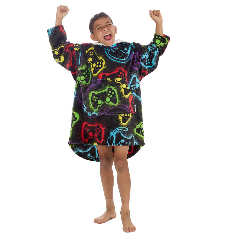 Huggable Kids Multicoloured Gaming Snuggle Hoodie