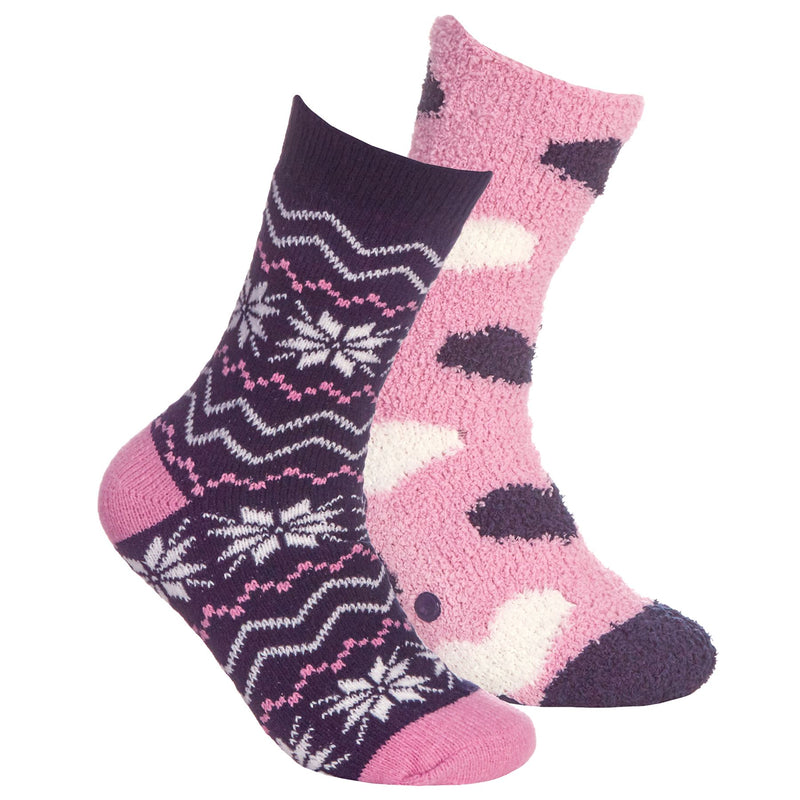 Forever Dreaming 4 Pack Womens Fairisle Cosy Socks