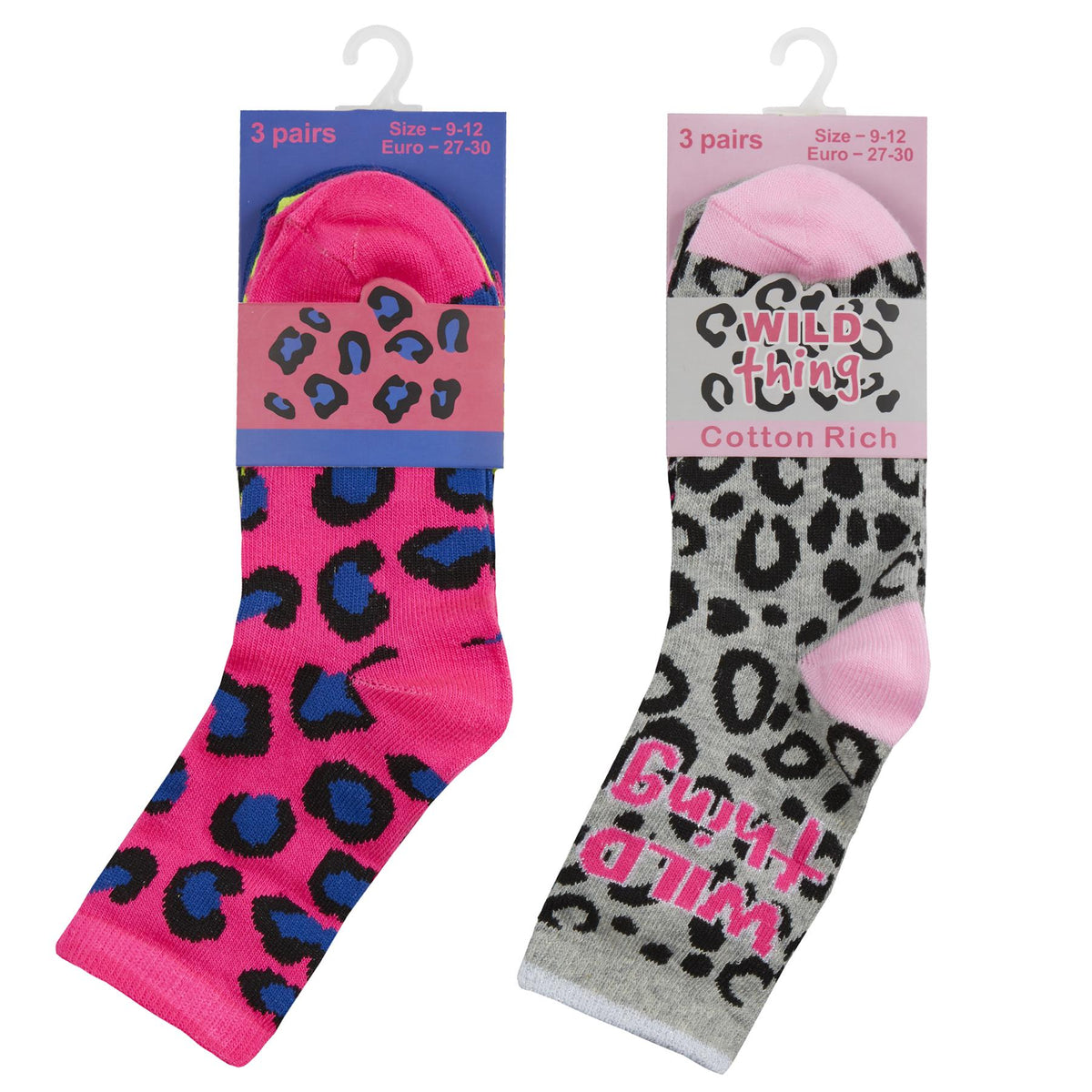 6 Pairs Girls Animal Print Ankle Socks