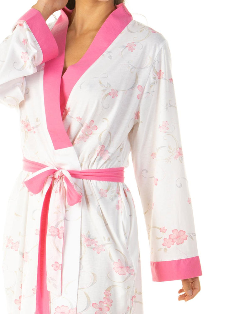 Lady Olga Womens Jersey Floral Dressing Gown