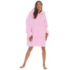 Huggable Womens Pink Snuggle Fleece Oversized Hoodie