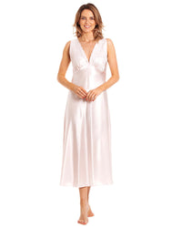 Lady Olga Womens Satin Wide Strap Nightdress