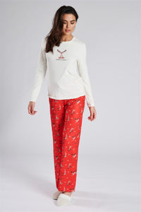 Loungeable Womens Nama-Sleigh Reindeer Christmas Pyjamas